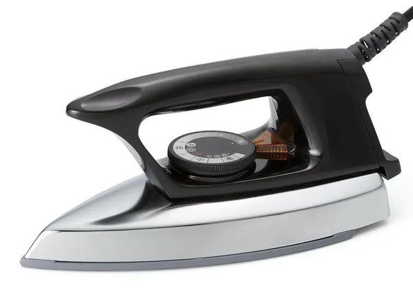 Heavy Weight Dry Iron (National Style) – Non-Stick Coating, Automatic Thermostat & Quick Heating – Best for Cotton & Denim
