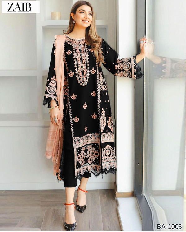 3 Pcs Women's Stitched Embroidered Suit WINTER COLLECTION